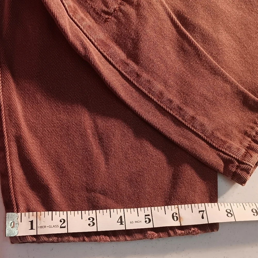 Akademiks Jeanius Y2K Skinny Ripped Jeans Burnt Orange 36x32